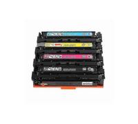 Set di toner HP 201A nero, ciano, magenta e giallo per stampanti M252dw e M277dw.
