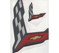 Set Di Toppe Adesive Corvette Vette Racing Team Grand Sport Corvette C8 12" + 4"