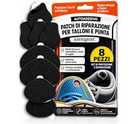 Set di toppe di riparazione per talloni e dita alte, 8 pezzi, colore nero