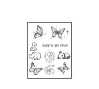 Set Di Toppe Per Tatuaggi Temporanei Animal Planet, Impermeabili A Lunga Durata Per 1-2 Settimane