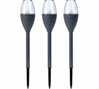 Set di torce solari da giardino Progarden Grigio scuro 21 x 8 x 31 cm Plastic