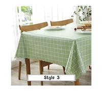 Set di tovaglia resistente alle intemperie, 135 x 200 cm, con tovaglioli, design a scacchi verdi, perfetto per cene all'aperto, resistente tovaglia e federe per cuscini per la decorazione della casa