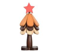 Set di tovagliette a forma di albero, set di tovagliette in legno | sottopentola natalizia con stella rossa, tovaglia isolante antiscottatura, decorazione da tavolo multifunzionale P