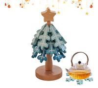 Set di tovagliette all'albero in legno - Sottobicchieri pieghevoli resistenti al calore, sottobicchiere per albero in legno, per la casa ristorante cucina padelle bevande