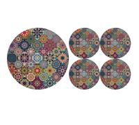 Set di tovagliette rotonde in feltro 1 + 4 Vari modelli da scegliere