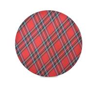 Set di tovagliette rotonde per tavolo da pranzo Royal Stewart tartan scozzese resistente al calore tappetino da cucina rosso nero a quadri per feste decorazioni per la casa lavabili