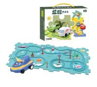 Set di tracce di puzzle auto, puzzle pista da corsa interattivo | kit di giocattoli puzzle auto da corsa per - giocattoli prescolari dai colori vivaci per festival
