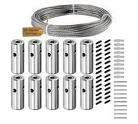 Set di tralicci per muro di , set di tralicci da esterno in acciaio inox per giardino, set di rete da parete portatile con a brugola, tasselli ad espansione, viti, mozzi cilindrici