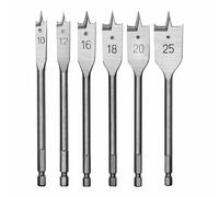 Set di trapani Workpro 10, 12, 16, 18, 20, 25 mm Acciaio al carbonio Pala Leg