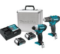 SET DI TRAPANO AVVITATORE E AVVITATORE A IMPULSI MAKITA CLX224X - Turchese, Tensione 12V, Tipo batteria Li-ion, Coppia 30Nm