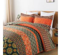 Set di trapunte HoneiLife King Size - 3 pezzi trapunte in microfibra copriletti leggeri copriletti con fiori di campo copriletto retr trapunte K