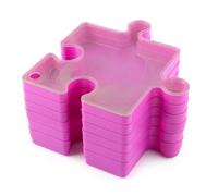 Set di trate per la selezione dei puzzle | Vassoi impilabili con design a forma di puzzle per una facile categorizzazione | Ideale per organizzare pezzi di puzzle fino a 1000, Parfai