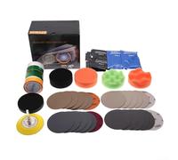 Set di trattamento 3 in 1 per fari, 75 mm, con disco lucidante in spugna e fusto da 6,35 mm, per trapano per rimuovere l'ingiallimento