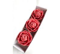 Set di tre candele decorative a forma di fiore di peonia