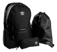 Set Di Tre Pezzi Di Borse Zaino Nero Borsa In PE Astuccio Scuola Sport Palestra