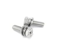 Set di tre pezzi di viti e rondelle in acciaio inossidabile 304 M3 M4 M5 M6 M8(10set M4/45)