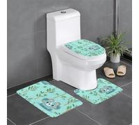 Set di tre tappetini antiscivolo in flanella 61 x 40,6 cm HJFCZH Cute Koala Bear stampe spesse e assorbenti per bagno e WC