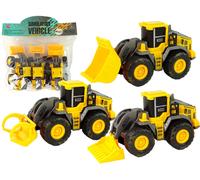 Set di tre veicoli da costruzione gialli