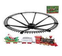 Set di Treni di Natale Treno di Albero di Natale Elettrico Attraverso L'Albero con Luce e Suono di Simulazione di Simulazione a 2 Suoni per Bambini, Senza Batteria