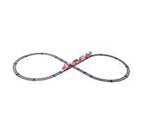 Set di treni elettrici, binari per trenini per vagoni ferroviari, decorazioni