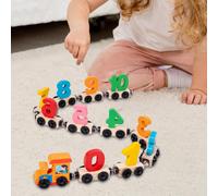 Set di treni magnetici con numeri in legno Trenini magnetici Set da gioco per