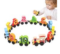 Set di treni magnetici per auto, set digitale da 0 a 10 pezzi a forma di numero, puzzle, apprendimento precoce, mattoncini educativi per bambini, aule, scuola materna, soggiorno