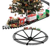 Set di treni natalizi da sotto l'albero | giocattolo elettrico a batteria con effetti di luce e suono | Giocattolo interattivo del natalizio per ragazzi e ragazze dai 3 agli 8 anni