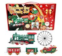 Set di treni natalizi per intorno all'albero, con carrozze e binari per treni, decorazione natalizia per interni con suoni autentici del per famiglie