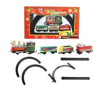 Set di treni per le vacanze - Locomotiva 'albero di Natale, giocattolo a batteria | Set di treni decorativi per binari festivi, motore di Natale in luce musicale, di per sorprese regalo