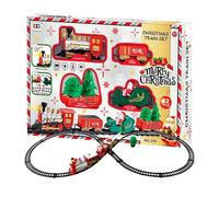 Set Di Trenini Giocattolo, Design Educativo E Divertente, 42x30x6,5 Cm, Pista Di Interazione Genitore-figlio, Set Di Binari Per Treni Elettrici Di Natale Con Suoni E Luci, Abilità Motorie, Per Bambini
