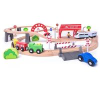 Set di Treno in Legno con Locomotiva Elettrica