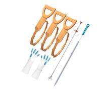 Set di trivelle di scarico multiuso per blocchi di grasso per capelli Costruzione ad alta resistenza Facile da riporre 25-50 mm Compatibilità tubo a forma di D Pulitore di scarico