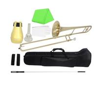 Set Di Trombone Dorato Laccato In Ottone Giallo Con Tonalità Sib Con Custodia Per Bocchino. Parti Mute Trombone per Principianti