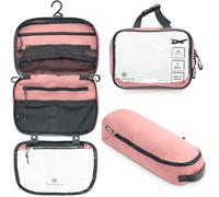 Set di trousse da toilette: borsa da toilette da viaggio da appendere + 311 TSA Cosmetic Liquid Bag + custodia organizer per accessori ultraleggera