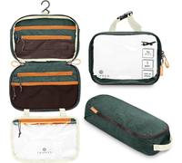 Set di trousse da toilette: borsa da toilette da viaggio da appendere + 311 TSA Cosmetic Liquid Bag + custodia organizer per accessori ultraleggera