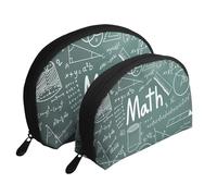 Set di trousse da viaggio con motivo di pecora nera e bianca, portatile, con cerniera e scomparti interni, Parola lezione di matematica, Taglia unica