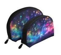 Set di trousse portatile con motivo floreale di ciliegio, organizer da viaggio con cerniera e scomparti interni, Graziosa farfalla viola., Taglia unica