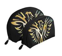 Set di trousse portatili con motivo avocado, organizer da viaggio con cerniera e scomparti interni, Phoenix, Taglia unica