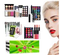 Set di trucchi cosmetici - Kit da viaggio da donna, collezione di colori estetista, portatile, compatto, per stili sottili, kit artistico versatile, regalo di compleanno per feste di