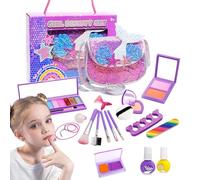 Set di trucchi da principessa, lavabile, per l'apprendimento precoce, per bambine e ragazze, gioco di ruolo, per nipote, sorelle, compagni di classe, bambini, in età prescolare, compleanno, Natale e