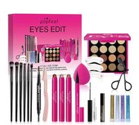 Set di Trucchi Donna, FantasyDay Kit Trucco Make Up Completo Cosmetico Starter Kit Adventskalender 2025 Xmas Makeup Gift Set con Correttore Rossetti Lucidalabbra Palette Ombretti Mascara Trousse Fard