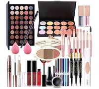 Set di Trucchi, FantasyDay Kit di Bellezza Cosmetici Kit per Occhi, Viso e Labbra - Natale Regalo Xmas Makeup Gift Set con Correttore, Rossetti, Lucidalabbra, Palette Ombretti, Mascara, Trousse, Fard