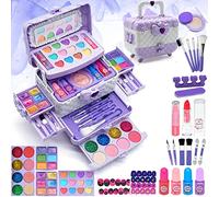 Set di Trucchi per Bambini e Bambine - Viola 57 Pezzi, Set da Trucco per Bambini, per Ragazze, per Halloween, Natale, Compleanno, per Ragazze 4, 5, 6, 7, 8, 9, 10-12 anni
