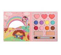 Set di trucchi per ragazze, giocattoli per il trucco per bambini, atossici, con 3 pennelli lavabili,C'è uno specchio, spettacoli teatrali,Halloween (13 Colori-1)