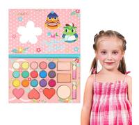 Set di trucchi per ragazze, giocattoli per il trucco per bambini, atossici, con 3 pennelli lavabili,C'è uno specchio, spettacoli teatrali,Halloween (21 colori)