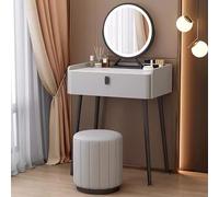 Set di trucco a LED con sgabello da 60 cm, specchio per camera da letto o ufficio, perfetto per gli appassionati di trucco Functal e Slish