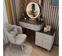 Set di trucco illuminato a LED con 3 specchi colorati e sgabello in peluche. Perfetto per decorazioni e stazioni di trucco per gli amanti della bellezza.