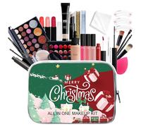 Set di trucco natalizio: set di trucco portatile a lunga durata, kit di trucco completo per le donne | Forniture cosmetiche per rifacimento multifunzionali, kit per il trucco to