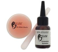 Set di trucco per ferite di Halloween SFX effetto cera con spatola e sangue artificiale per trucchi professionali Senjo Color