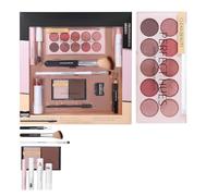 Set Di Trucco Per Principianti - Kit Di Trucco Da 11 Pezzi Per Ragazze | Concettore, Evidenziatore, Ombretto, Mascara, Pennelli Per Principianti, Date, Lavoro, Matrimoni, Halloween, Natale, Vacanze